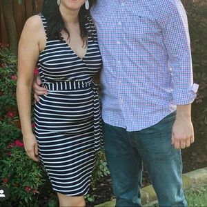 Jack Dress- Navy and white